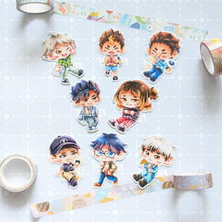 Volleyball Timeskip Chibi Stickers