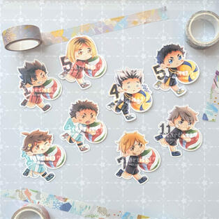 Volleyball Chibi Stickers