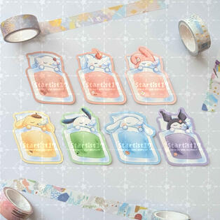 Sleepy Friends Glittery Stickers