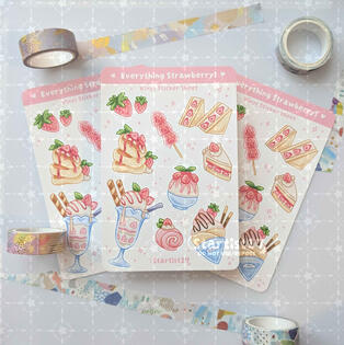 Everything Strawberry Sticker Sheet