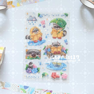 Poko's Rainy Day Sticker Sheet