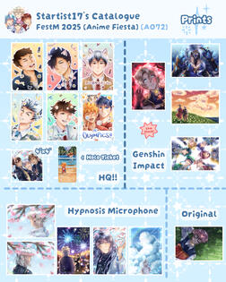 Art Prints. Merch Catalogue - October 4, 2025