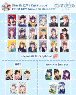 Photocards. Merch Catalogue - October 4, 2025