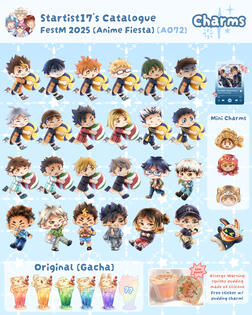 Acrylic Charms + Special Charms. Merch Catalogue - October 4, 2025