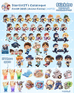 Die Cut Stickers. Merch Catalogue - October 4, 2025