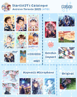 Art Prints. Merch Catalogue - November 2025