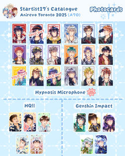 Photocards. Merch Catalogue - November 2025