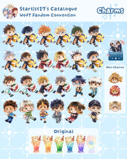 Acrylic Charms. Merch Catalogue - April 2026