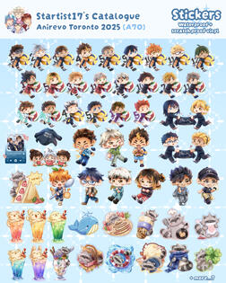 Die Cut Stickers. Merch Catalogue - November 2025