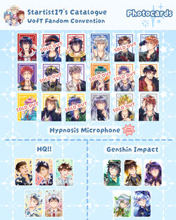 Photocards. Merch Catalogue - April 2026