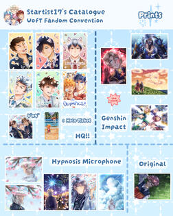 Art Prints. Merch Catalogue - April 2026