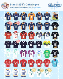 Jersey Charms. Merch Catalogue - November 2025